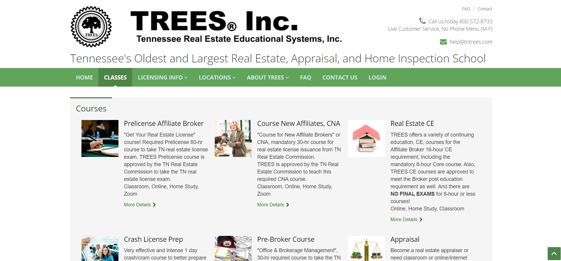 Advertisement for Real Estate courses from Tennessee Real Estate Educational Systems.
