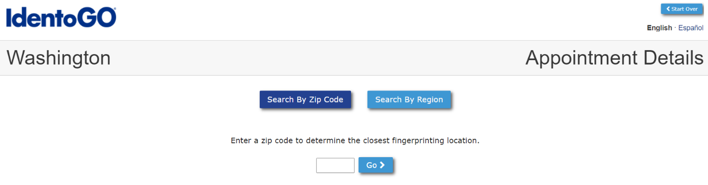 Search by entering your zip code or region.