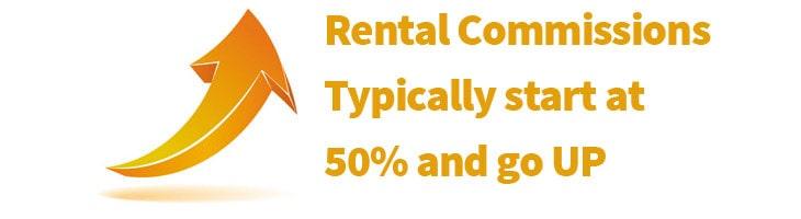 Rental commissions go up 50%.